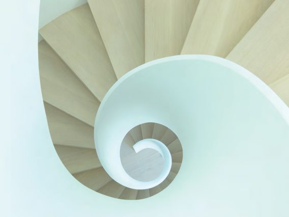 Continuum PH Miami residence spiral staircase view from above